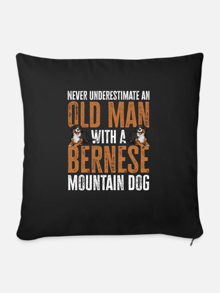 Berner Sennenhund - Sofakissen mit Füllung 45 x 45 cm - Schwarz