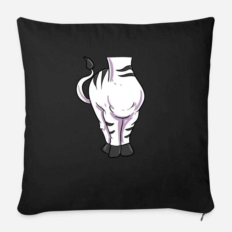 Zebra Kostüm - Sofakissen mit Füllung 45 x 45 cm - Schwarz