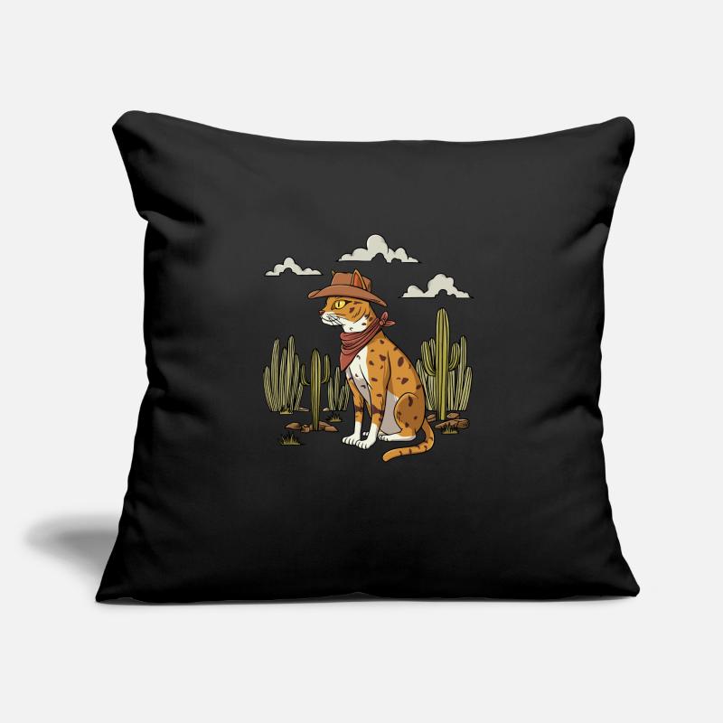 Conception de chat texan Coussin et housse de 45 x 45 cm