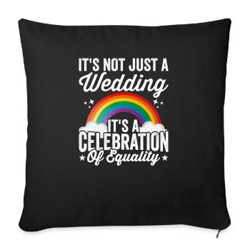 Celebrating Equality Lgbtq Gay Wedding - Sofa pillow with filling 45cm x 45cm - black - Front