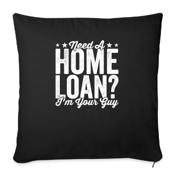Prêt immobilier Adjoint Prêt Hypothécaire - Coussin et housse de 45 x 45 cm - noir - Devant