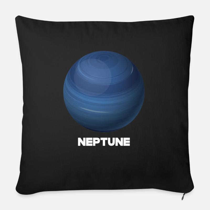 Neptun - Sofakissen mit Füllung 45 x 45 cm - Schwarz