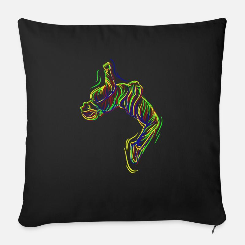 Parkour Backflip - Sofakissen mit Füllung 45 x 45 cm - Schwarz
