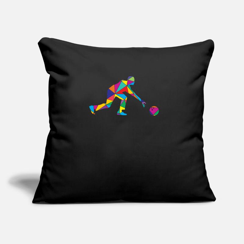 Low Poly Bowler Polygon Bowling Coussin et housse de 45 x 45 cm