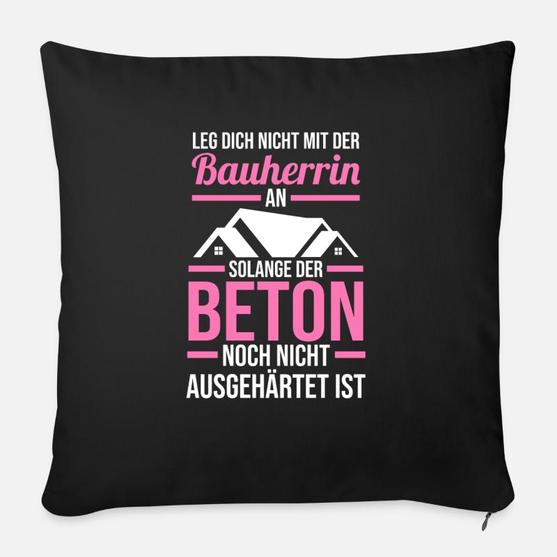 Bauherrin - Sofakissen mit Füllung 45 x 45 cm - Schwarz