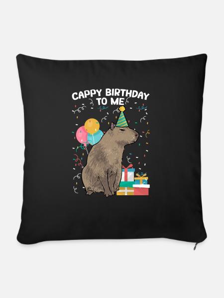 Capybara Nagetier - Sofakissen mit Füllung 45 x 45 cm - Schwarz