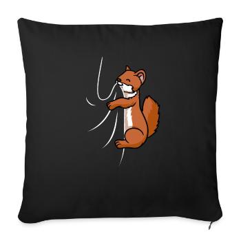 Biting Weasel - Sofa pillow with filling 45cm x 45cm - black - Front