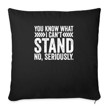Ce que je ne supporte pas Prothèse amputée - Coussin et housse de 45 x 45 cm - noir - Devant