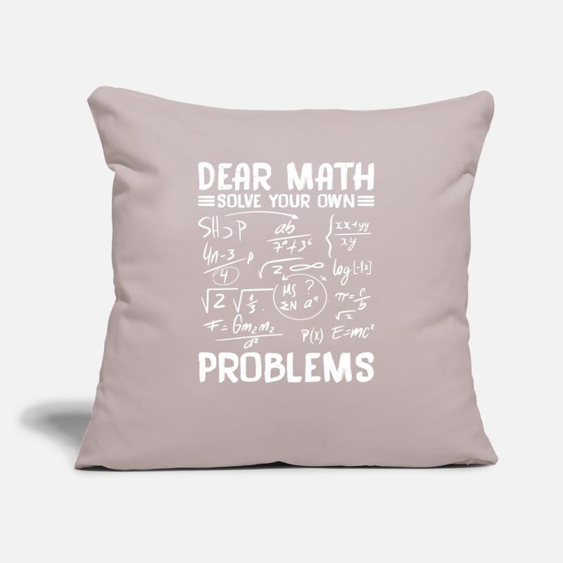 Chère Math, résolvez vos propres problèmes Coussin et housse de 45 x 45 cm