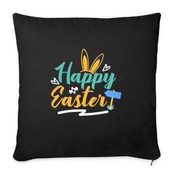 Happy Easter - Sofakissen mit Füllung 45 x 45 cm - Schwarz - Vorne