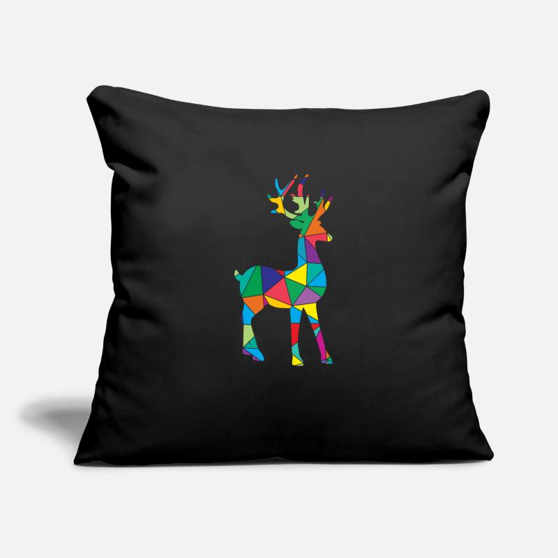 Low Poly Deer Géométrie Polygone Cerf Coussin et housse de 45 x 45 cm