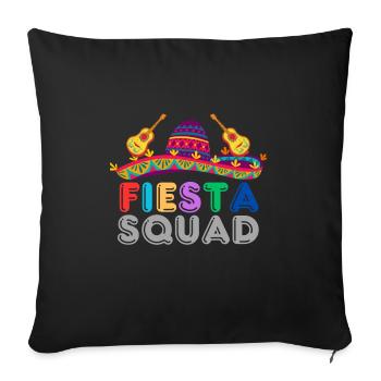 fiesta squad - Sofa pillow with filling 45cm x 45cm - black - Front