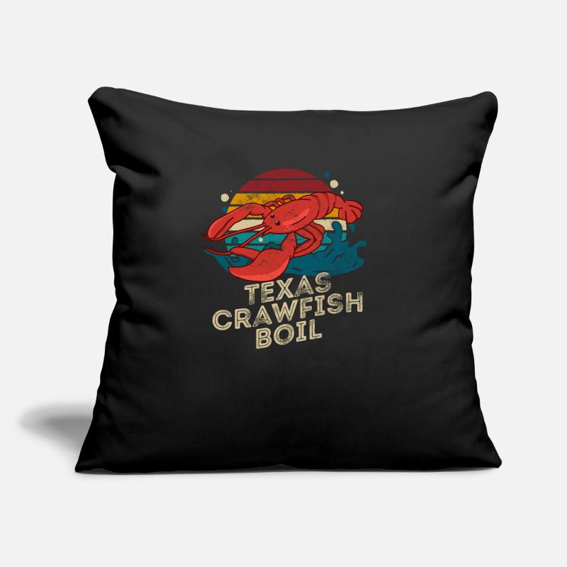 Texas Crawfish Boil Seafood Lover Crayfish Sofakissen mit Füllung 45 x 45 cm