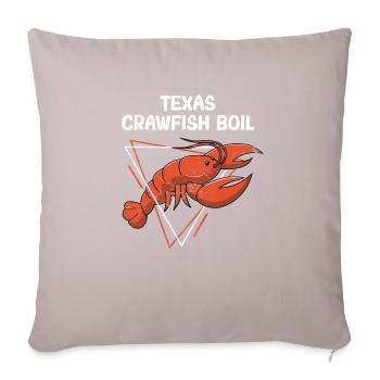 Texas Crawfish bouillir Cajun Écrevisse Fruits de mer - Coussin et housse de 45 x 45 cm - taupe clair - Devant