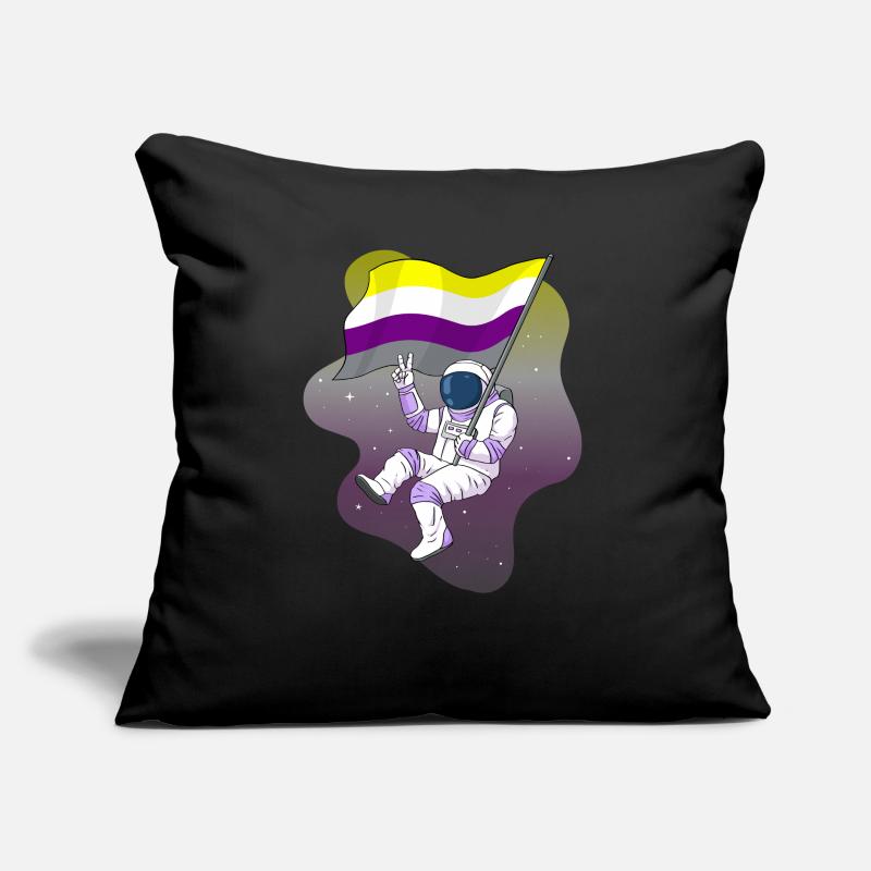 Non Binary Pride Flag Space Astronaut Subtle LGB Sofa pillow with filling 45cm x 45cm