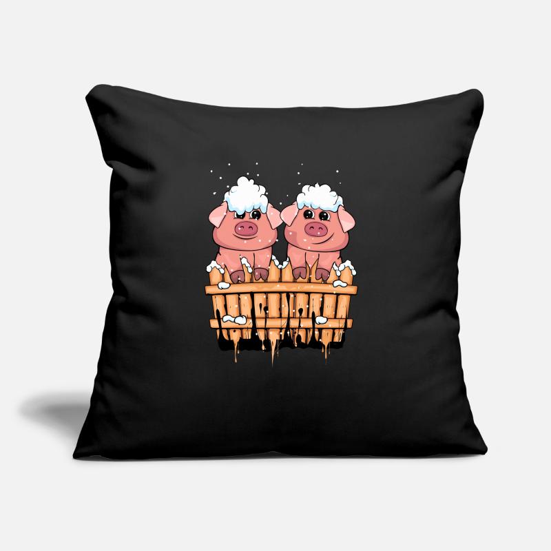 Weihnachten Schweine Geschenk Kind Winter Schwein Sofakissen mit Füllung 45 x 45 cm