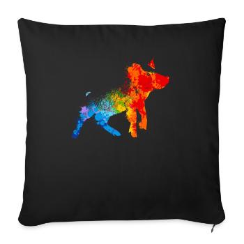 Pig Splash Art Animal Lover - Sofa pillow with filling 45cm x 45cm - black - Front