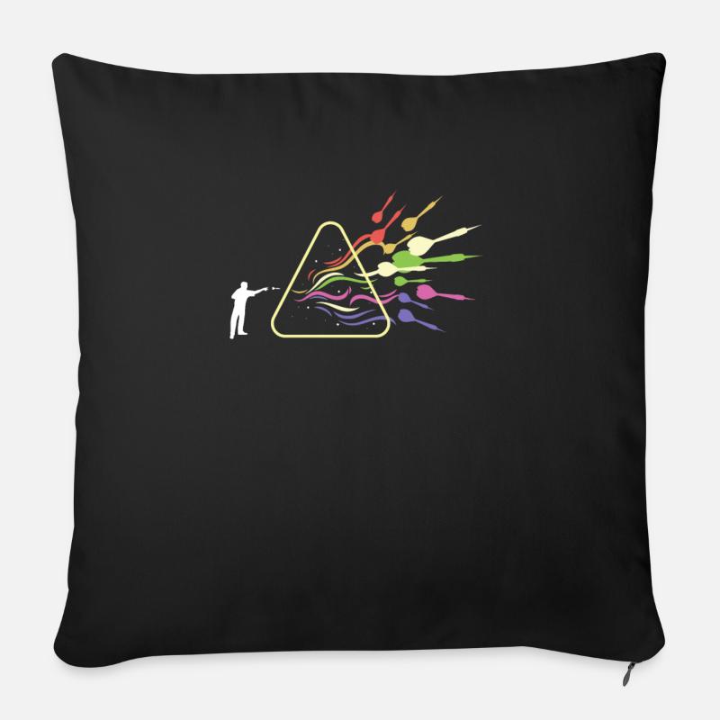 Dart Prisma Regenbogen Licht Lustig Physik - Sofakissen mit Füllung 45 x 45 cm - Schwarz