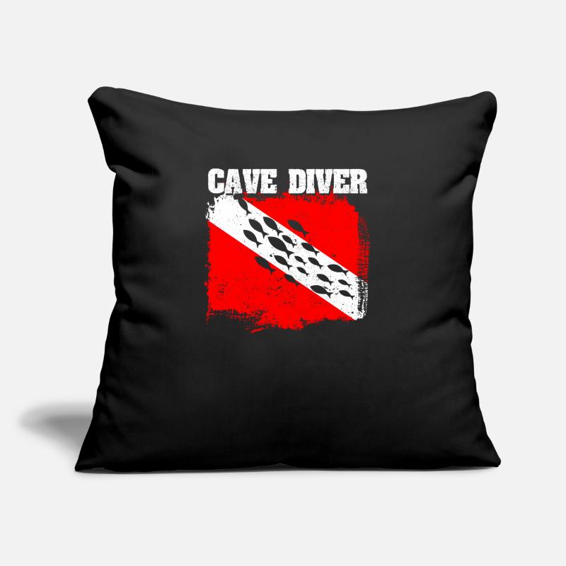 Moniteur de grotte Divemaster Instructeur de plongée profonde Coussin et housse de 45 x 45 cm