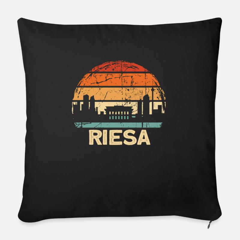 Riesa - Sofakissen mit Füllung 45 x 45 cm - Schwarz