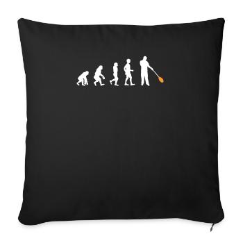 Glassblower Evolution Glassblowing Glassworker - Sofa pillow with filling 45cm x 45cm - black - Front