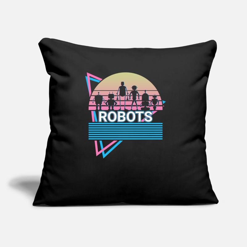 Robot Robotics Retro Sofa pillow with filling 45cm x 45cm