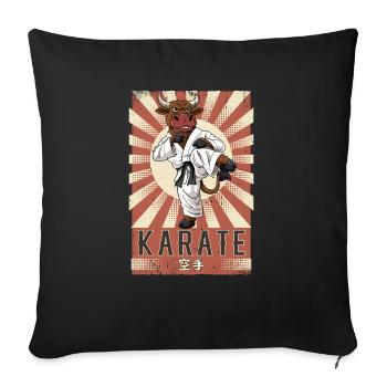 Karate - Sofakissen mit Füllung 45 x 45 cm - Schwarz - Vorne