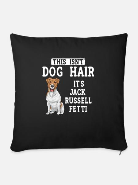 Jack Russell Terrier - Sofakissen mit Füllung 45 x 45 cm - Schwarz