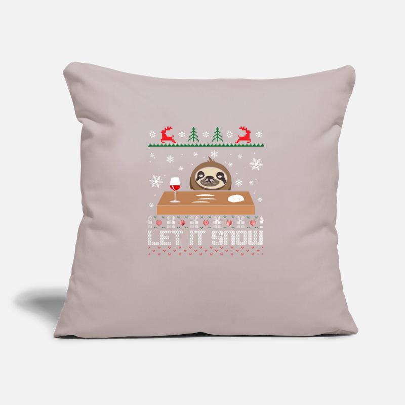 Let It Snow Sloth Pull moche Coussin et housse de 45 x 45 cm