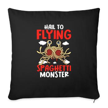 FSM Pastafarian - Sofakissen mit Füllung 45 x 45 cm - Schwarz - Vorne