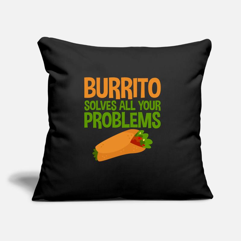 Burrito Solves All Your Problems 4 Sofakissen mit Füllung 45 x 45 cm