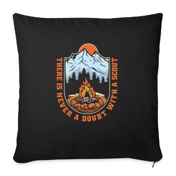 Boy Scout drôle - Coussin et housse de 45 x 45 cm - noir - Devant