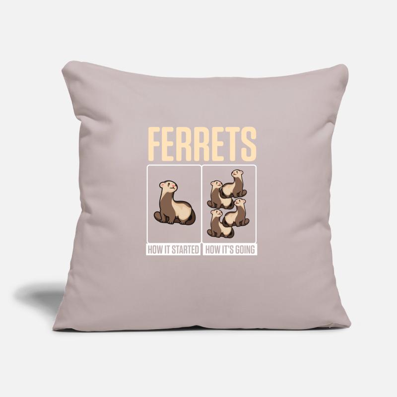 Weasel Cute Ferrets How It Started How It's Going Sofakissen mit Füllung 45 x 45 cm