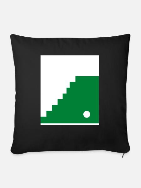 Treppe - Sofakissen mit Füllung 45 x 45 cm - Schwarz