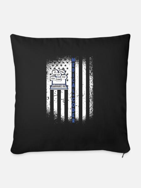 Medizinischer Assistent - Medizinischer Kodierer - Sofakissen mit Füllung 45 x 45 cm - Schwarz
