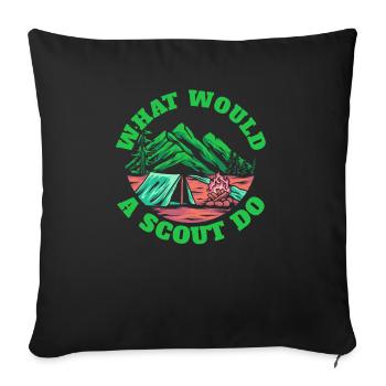 Boy Scout drôle - Coussin et housse de 45 x 45 cm - noir - Devant