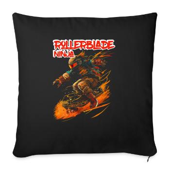 Rollerblade Ninja 5 - Sofa pillow with filling 45cm x 45cm - black - Front