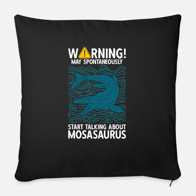 May Spontaneously Start Talking About Mosasaurus - Sofakissen mit Füllung 45 x 45 cm - Schwarz
