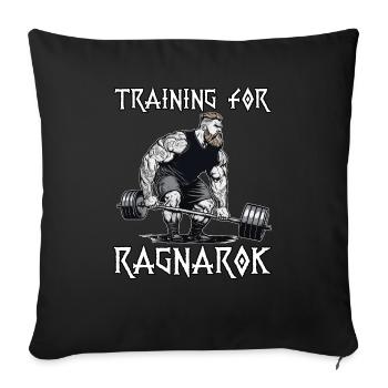 Provokantes Wikingermotiv Nordische Mythologie - Sofakissen mit Füllung 45 x 45 cm - Schwarz - Vorne