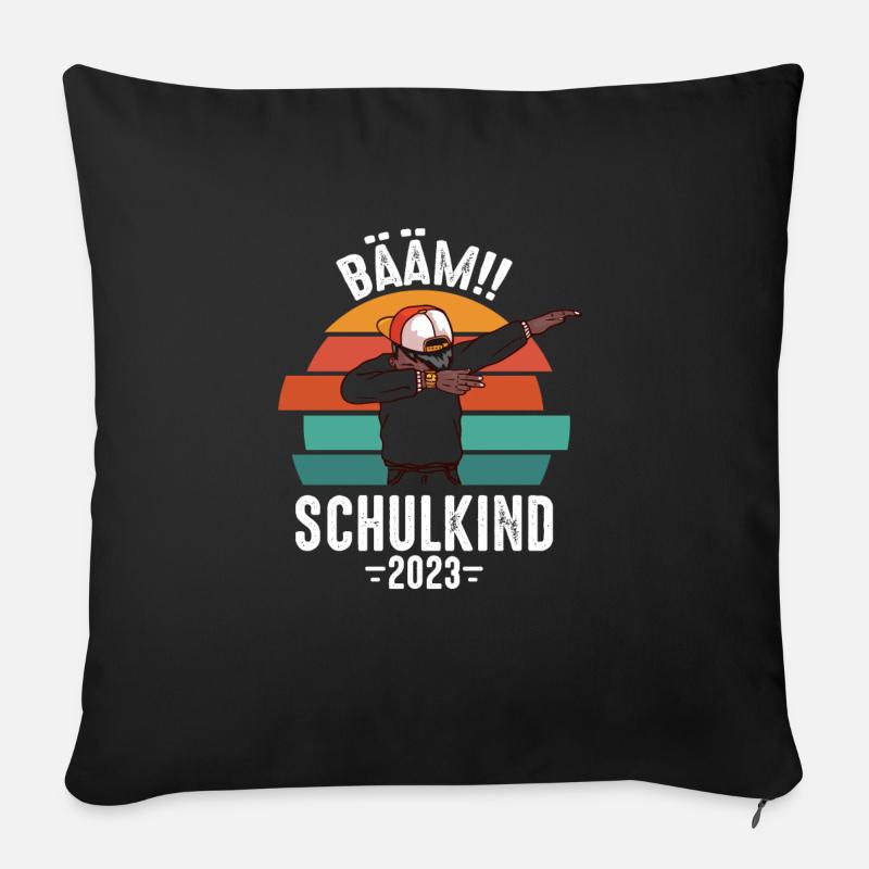 Bääm Schulkind 2023 - Sofakissen mit Füllung 45 x 45 cm - Schwarz