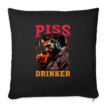 Piss Drinker 36 - Sofakissen mit Füllung 45 x 45 cm - Schwarz - Vorne