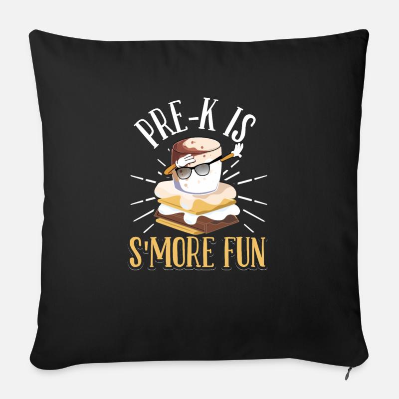 Pre K Is Smore Fun Campfire Camping Kids Dabbing M - Sofakissen mit Füllung 45 x 45 cm - Schwarz