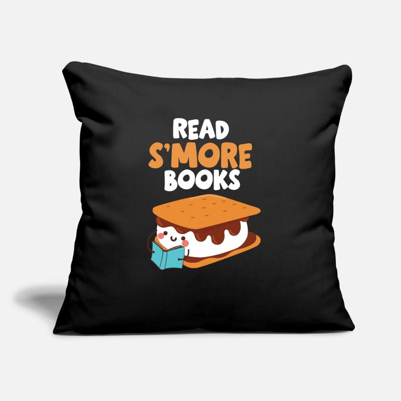Marshmallow Camping Campfire Funny Read Smore Book Sofakissen mit Füllung 45 x 45 cm