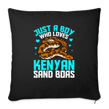 Propriétaires de serpents - Coussin et housse de 45 x 45 cm - noir - Devant