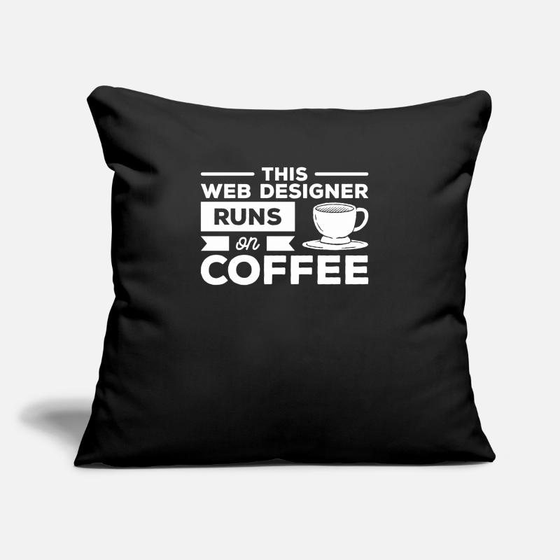 Dieser Webdesigner läuft auf Kaffeeprogrammierung Sofakissen mit Füllung 45 x 45 cm