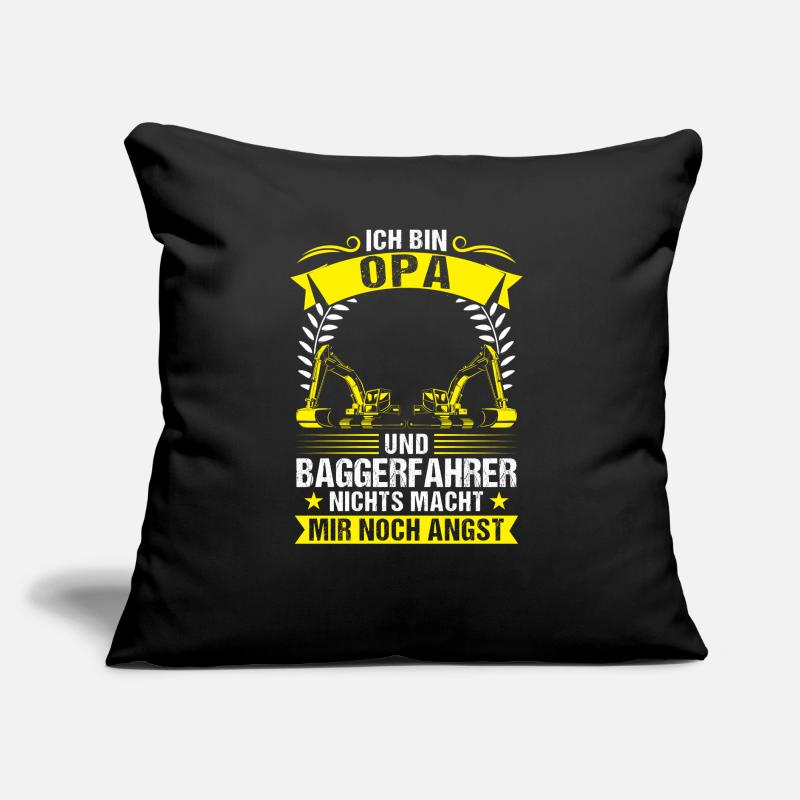 Baggerfahrer Opa Bagger Geschenk Sofakissen mit Füllung 45 x 45 cm
