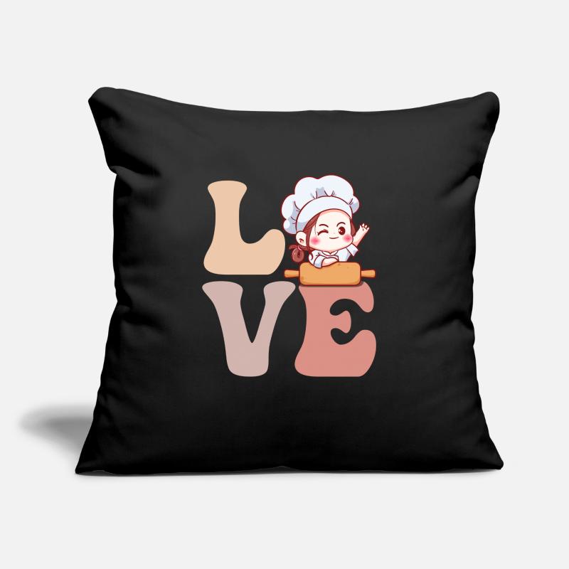 Bread baker Baking bread Sofa pillow with filling 45cm x 45cm
