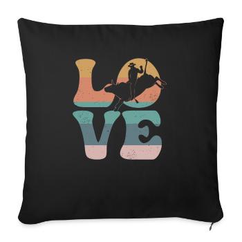Bull Rider Bull Riding - Sofa pillow with filling 45cm x 45cm - black - Front