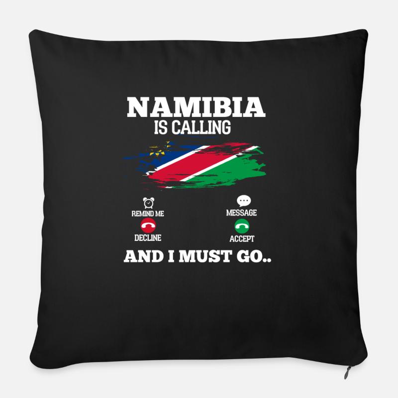 Namibia - Sofakissen mit Füllung 45 x 45 cm - Schwarz