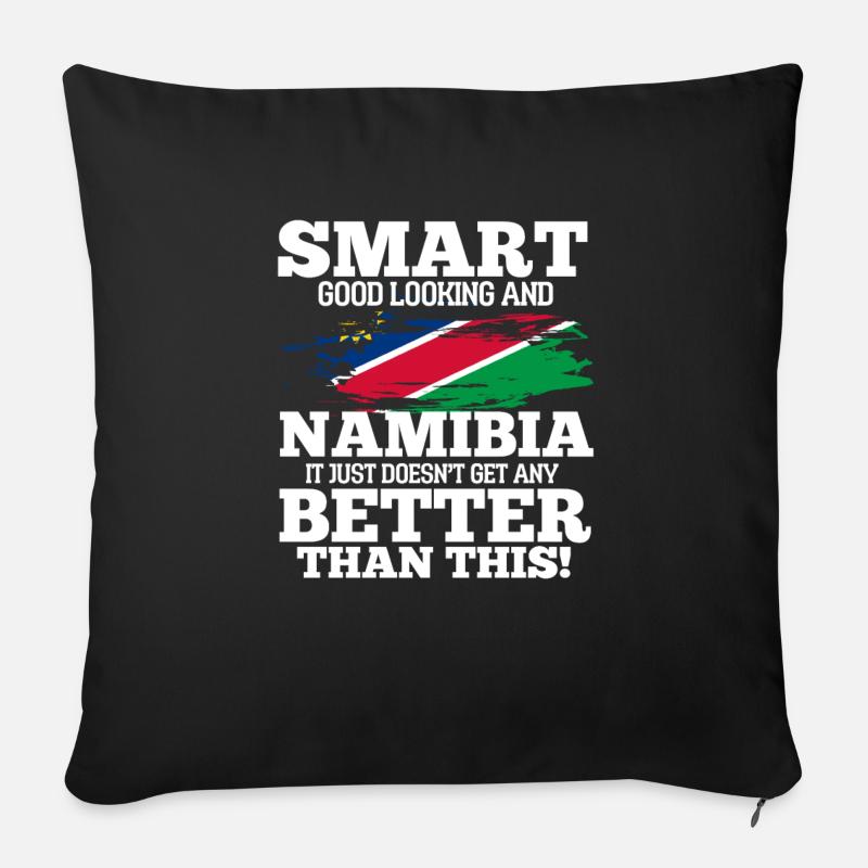 Namibia - Sofakissen mit Füllung 45 x 45 cm - Schwarz